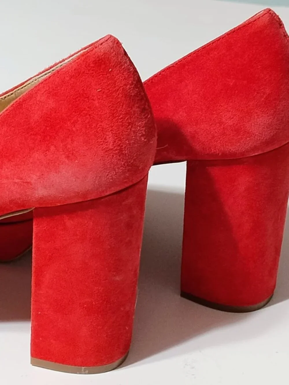 Copper Key Red Flirty Suede Platform Pums size 8 and 9 New